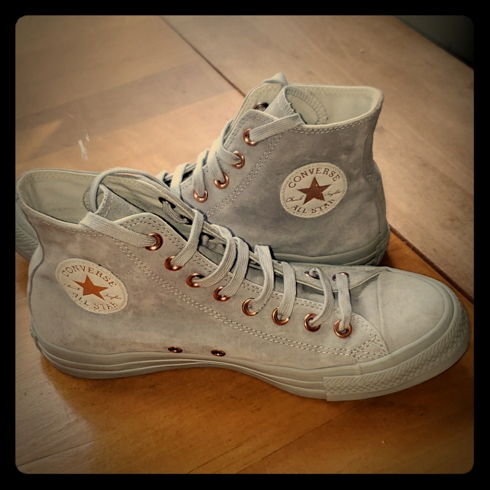 Grey Suede Sz. 9 Converse All-Star High Tops